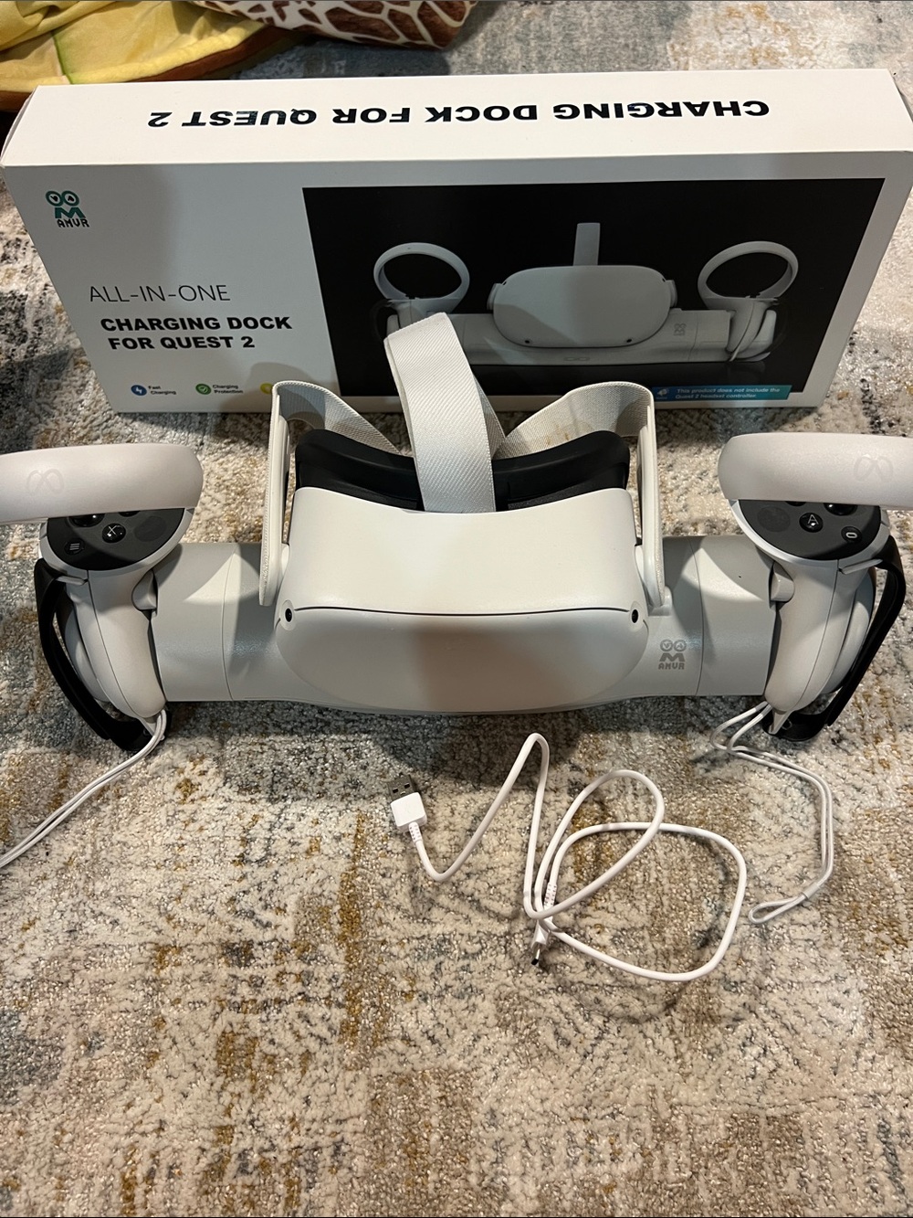 Meta Quest 2 tested with controllers charging dock z27